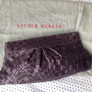 Lauran Merkin Woven Leather Clutch Bag